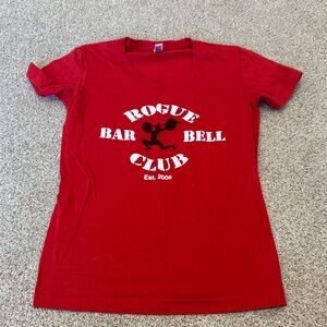 Rogue Barbell women’s red T-shirt